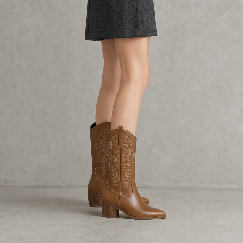Comfortable Women's Cowboy Boots for Cozy Autumn Days and Easy Styling