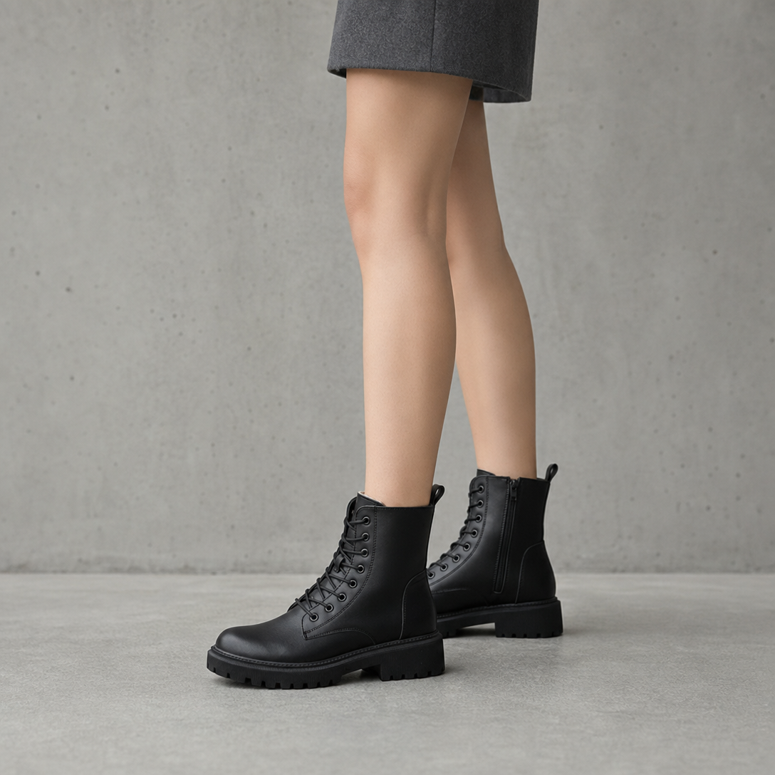 Comfortable Women's Lace-Up Ankle Boots for Cozy Autumn Days and Easy Styling
