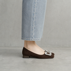 Stylish Women's Orthopedic Square Toe Flats Designed for All-Day Comfort and Ease