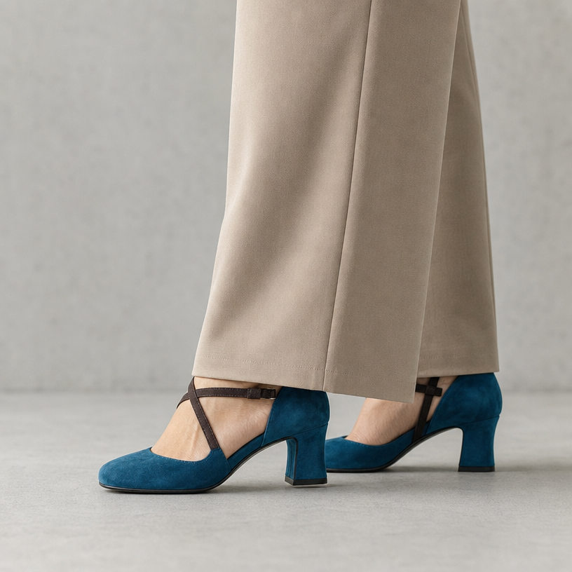 Elegant Women's Cross-Strap Pumps for Effortless Everyday Style and Comfort