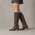 Comfortable Women's Studded Heeled Boots for Cozy Autumn Days and Easy Styling