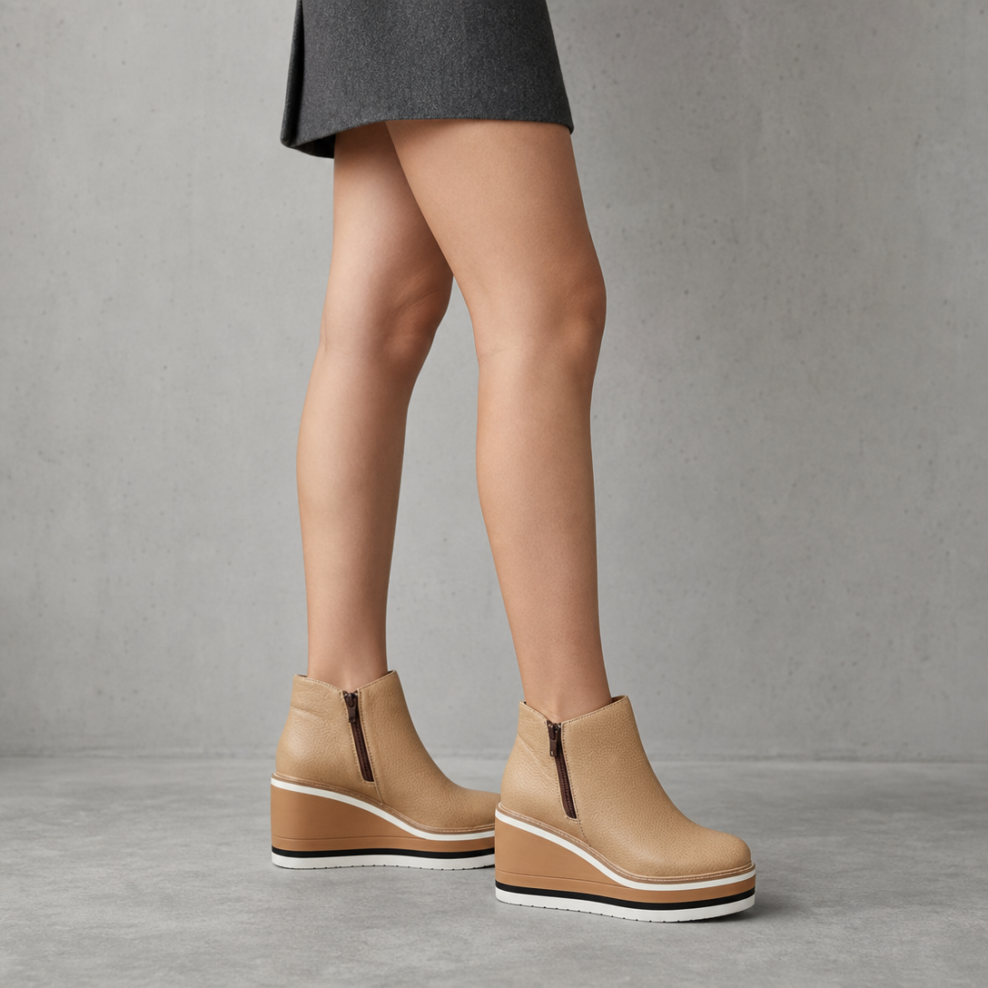 Comfortable Women's Wedge Ankle Boots for Cozy Autumn Days and Easy Styling