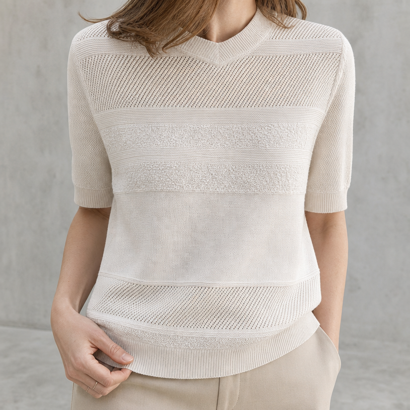 Stylish Women's V-Neck Knit Pullover Designed for All-Day Comfort and Ease