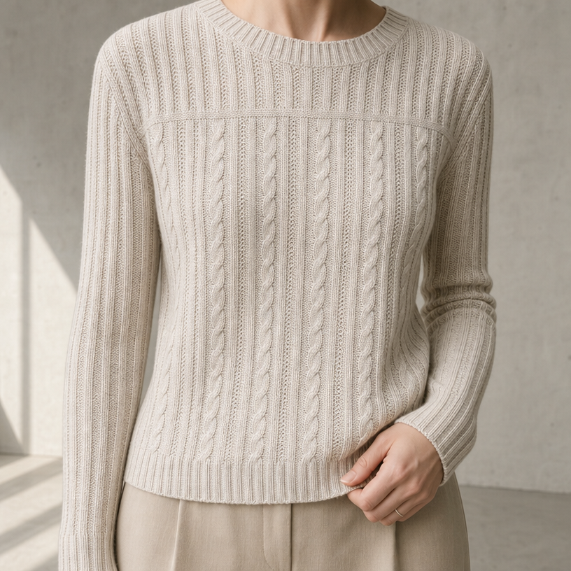 Comfortable Women's Cable Knit Pullover for Effortless Everyday Elegance