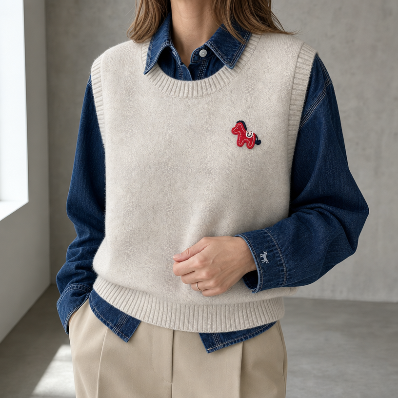 Stylish Women's Cropped Knit Vest Designed for All-Day Comfort and Ease
