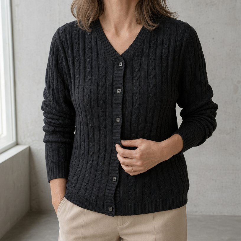 Stylish Women's Cable Knit Cardigan for Everyday Wear and Special Occasions