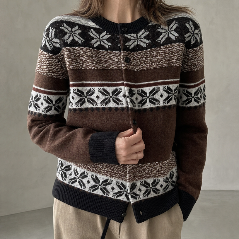 Stylish Women's Fair Isle Cardigan for Everyday Wear and Special Occasions