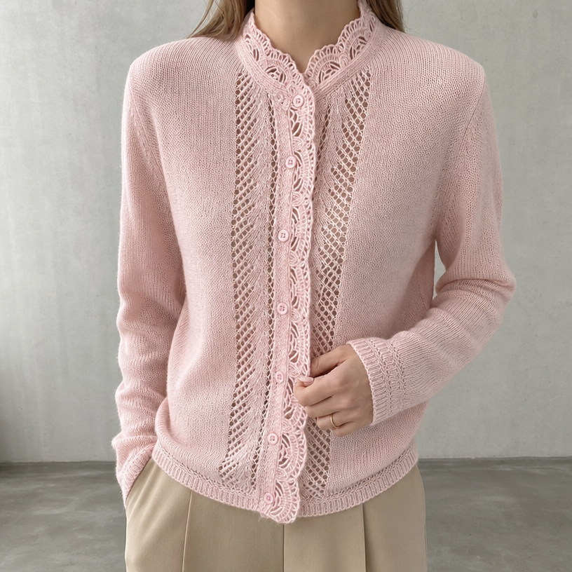 Elegant Women's Scalloped Lace Cardigan for a Sophisticated, Polished Everyday Look