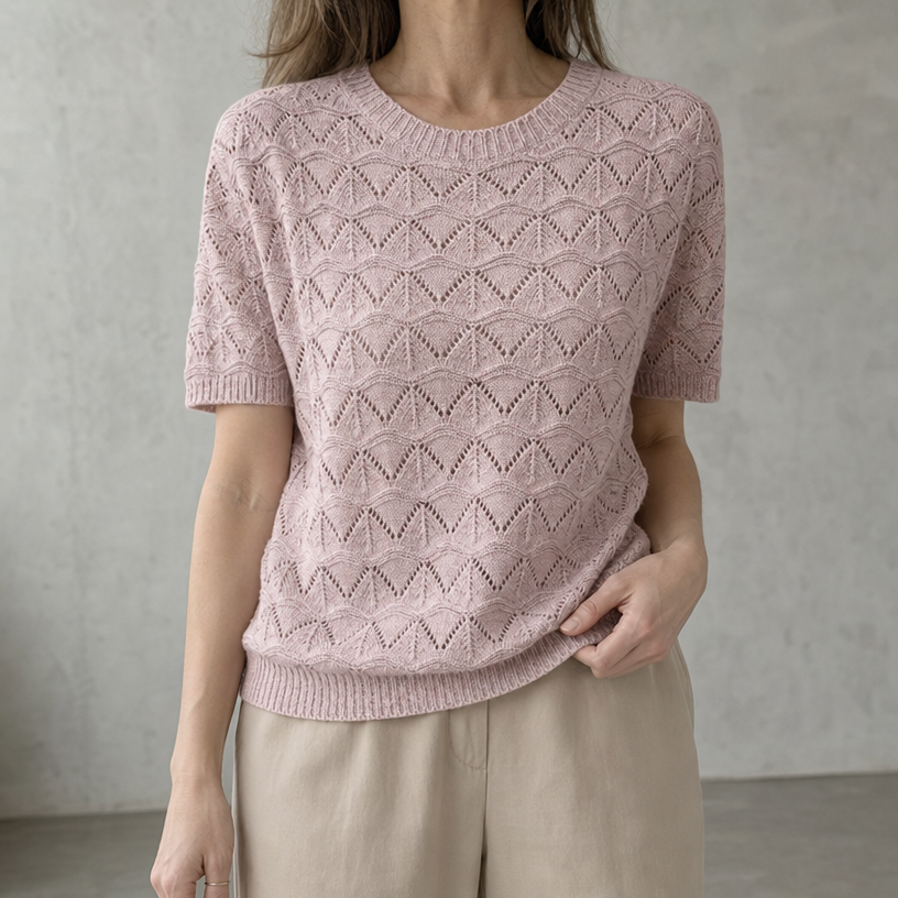Stylish Openwork Lace Pullover for Women with a Refined and Modern Appeal
