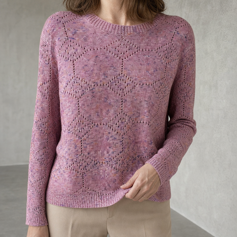 Stylish Women's Crewneck Lace Pullover for Everyday Wear and Special Occasions