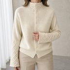 Stylish Mandarin Collar Cardigan for Women with a Refined and Modern Appeal