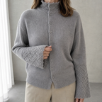 Stylish Mandarin Collar Cardigan for Women with a Refined and Modern Appeal