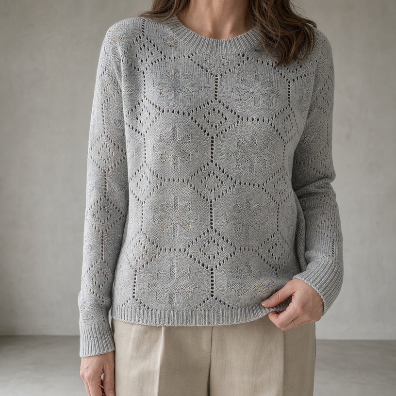 Stylish Women's Crewneck Lace Pullover for Everyday Wear and Special Occasions
