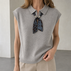 Stylish Women's Tie-Neck Knit Vest for Everyday Wear and Special Occasions
