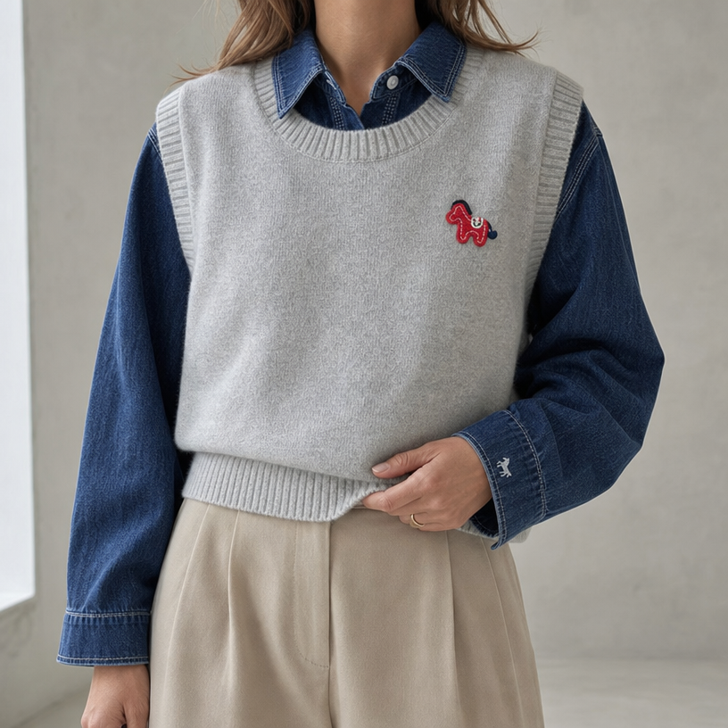 Stylish Women's Cropped Knit Vest Designed for All-Day Comfort and Ease