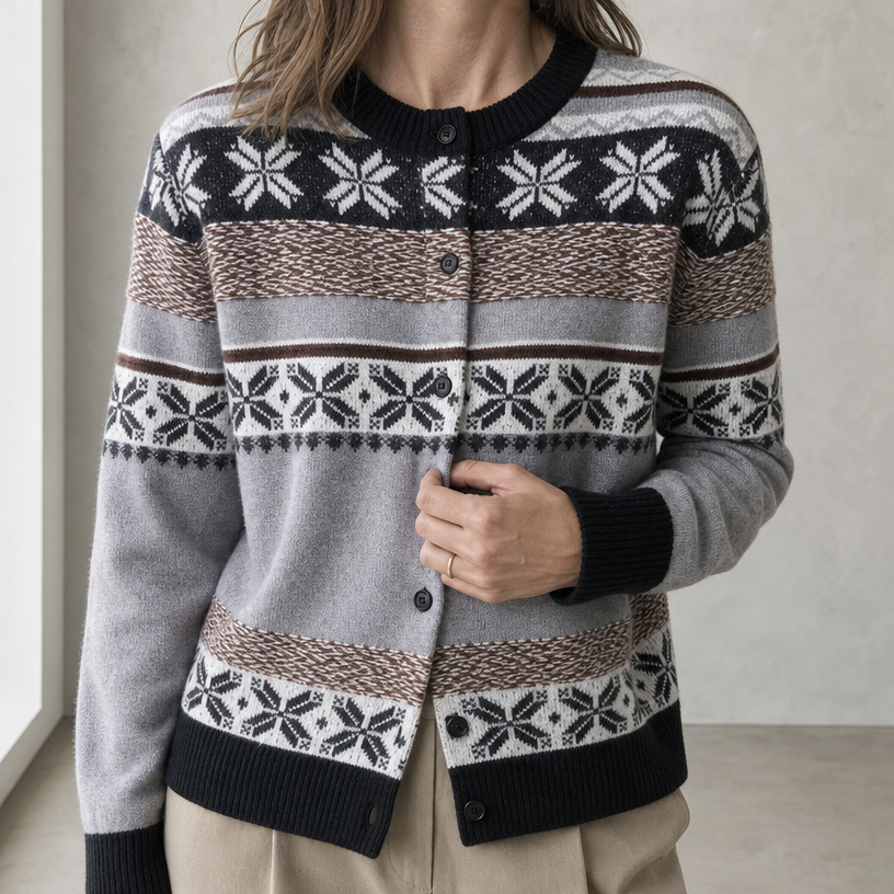 Stylish Women's Fair Isle Cardigan for Everyday Wear and Special Occasions