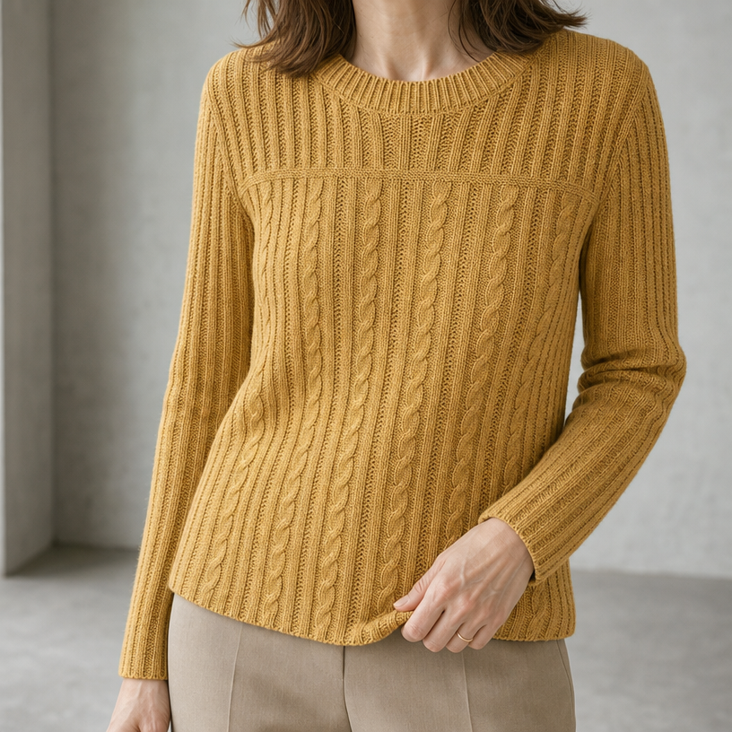 Comfortable Women's Cable Knit Pullover for Effortless Everyday Elegance