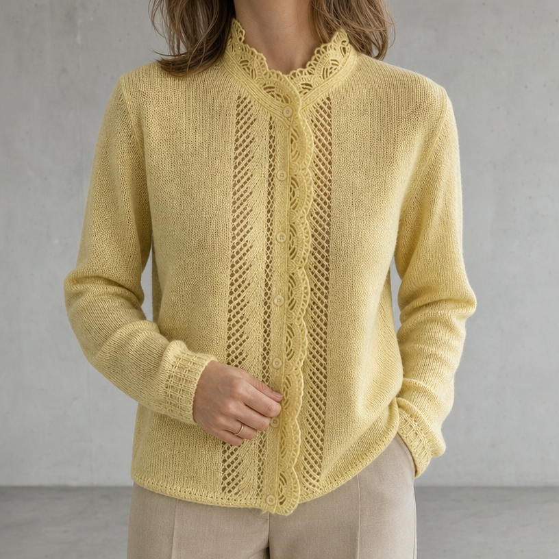 Elegant Women's Scalloped Lace Cardigan for a Sophisticated, Polished Everyday Look