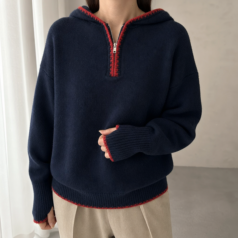 Stylish Women's Hooded Zip Pullover for Everyday Wear and Special Occasions
