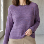 Stylish Women's Eyelet Stripe Pullover for Everyday Wear and Special Occasions