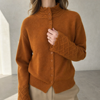Stylish Mandarin Collar Cardigan for Women with a Refined and Modern Appeal