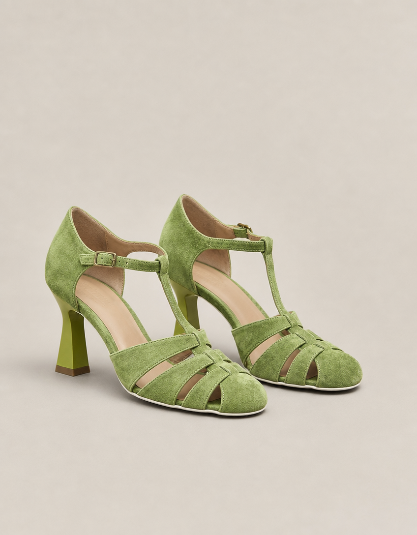 Elegant Women's Cutout T-Strap Pumps for Effortless Everyday Style and Comfort