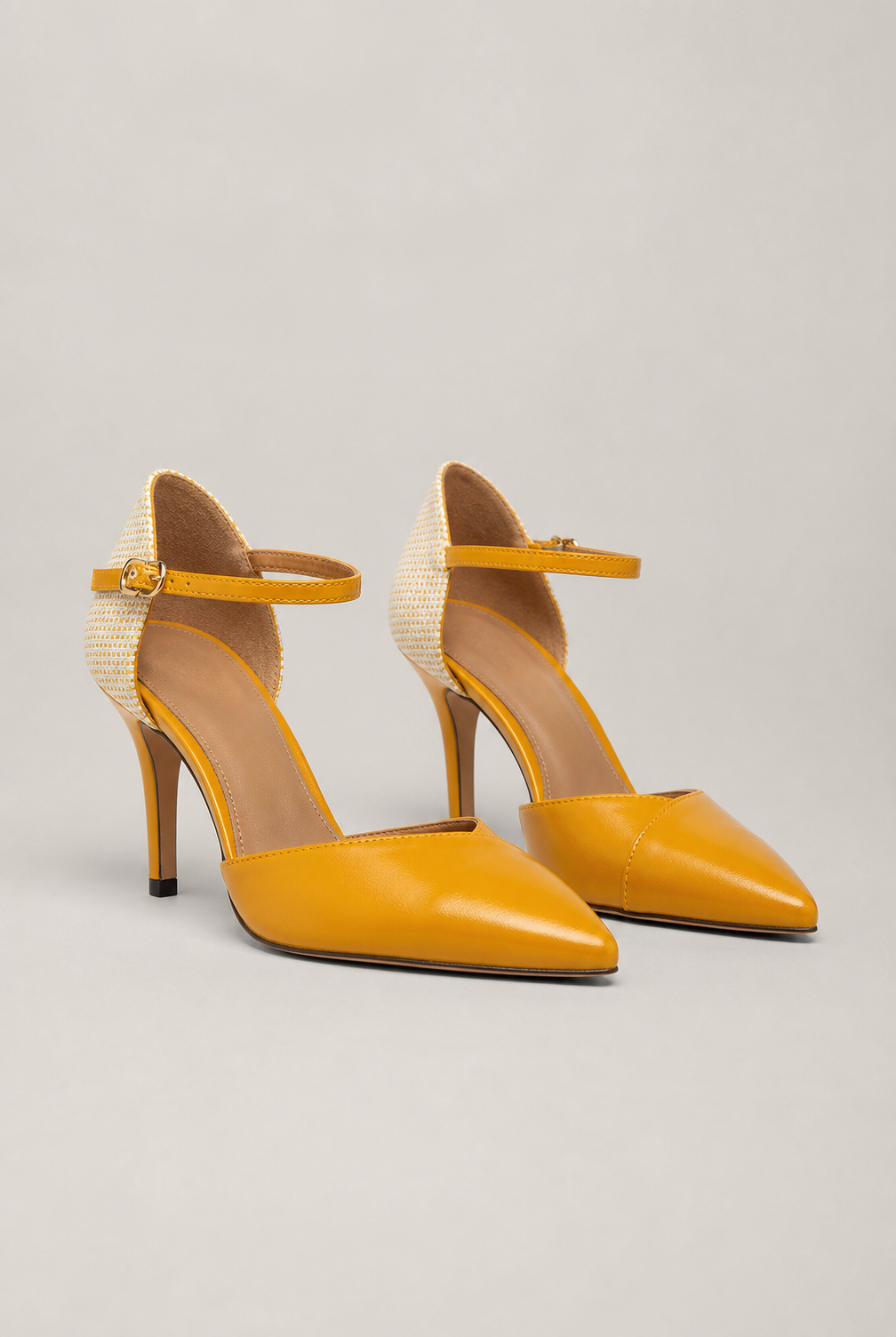 Elegant Women's Textured Ankle Strap Pumps for Effortless Everyday Style and Comfort