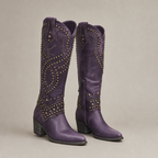 Comfortable Women's Studded Heeled Boots for Cozy Autumn Days and Easy Styling