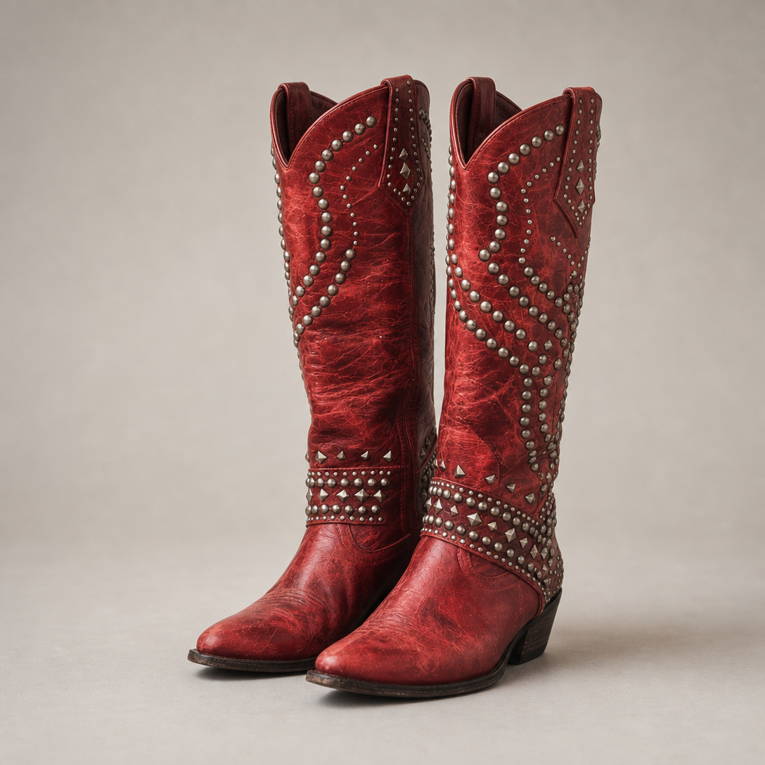 Comfortable Women's Studded Heeled Boots for Cozy Autumn Days and Easy Styling