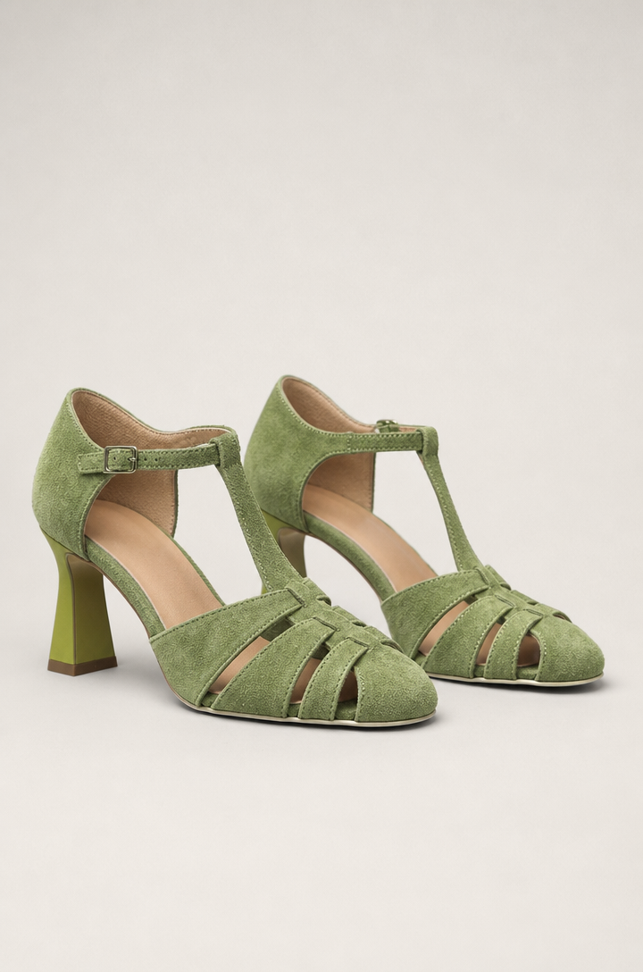 Elegant Women's Cutout T-Strap Pumps for Effortless Everyday Style and Comfort