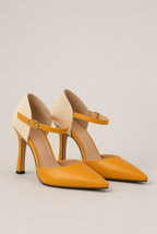 Elegant Women's Textured Ankle Strap Pumps for Effortless Everyday Style and Comfort