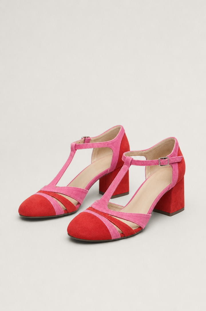 Elegant Women's Color T-Strap Pumps for Effortless Everyday Style and Comfort