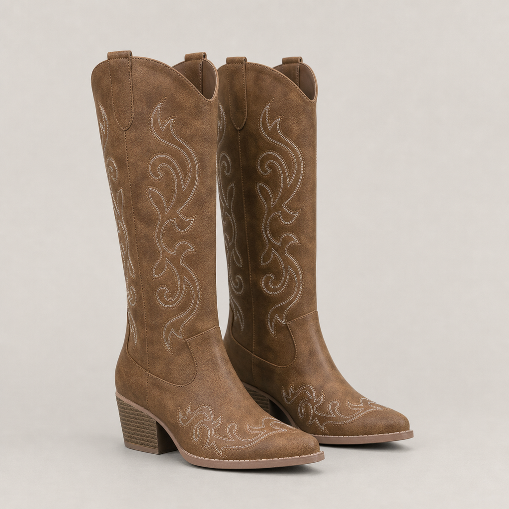 Comfortable Women's Pointed Cowboy Boots for Cozy Autumn Days and Easy Styling