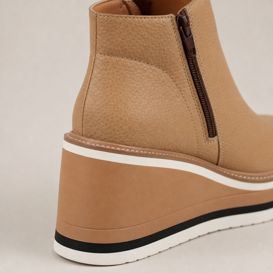 Comfortable Women's Wedge Ankle Boots for Cozy Autumn Days and Easy Styling
