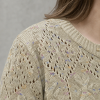 Stylish Women's Crewneck Lace Pullover for Everyday Wear and Special Occasions