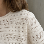 Elegant Pointelle Knit Pullover for Women Designed for Modern Everyday Style