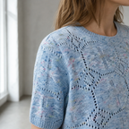 Stylish Short Sleeve Eyelet Pullover for Women with a Refined and Modern Appeal