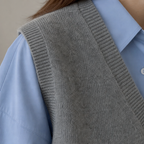 Comfortable Women's V-Neck Knit Vest with a Chic, Sophisticated Everyday Look