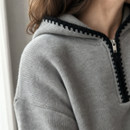 Stylish Women's Hooded Zip Pullover for Everyday Wear and Special Occasions