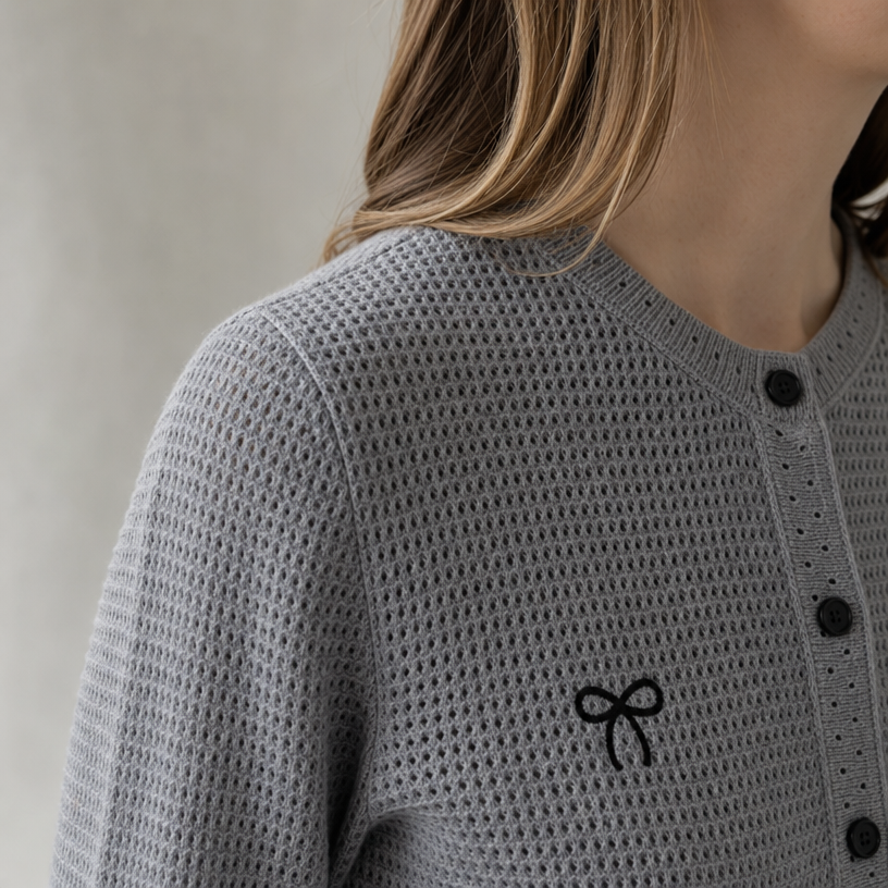 Elegant Women's Waffle Knit Cardigan for a Sophisticated, Polished Everyday Look
