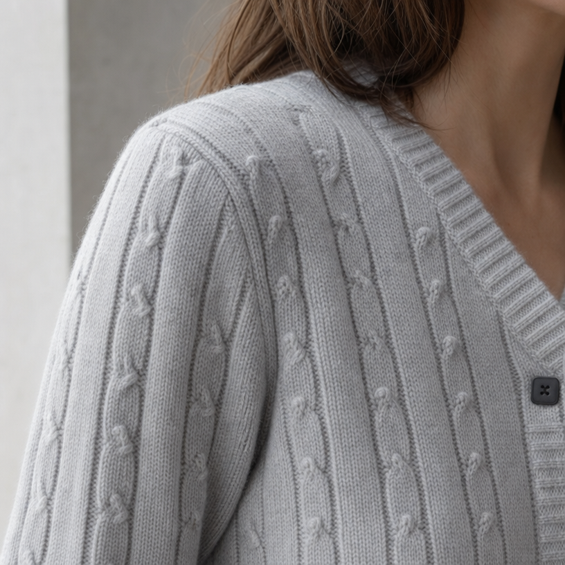 Stylish Women's Cable Knit Cardigan for Everyday Wear and Special Occasions