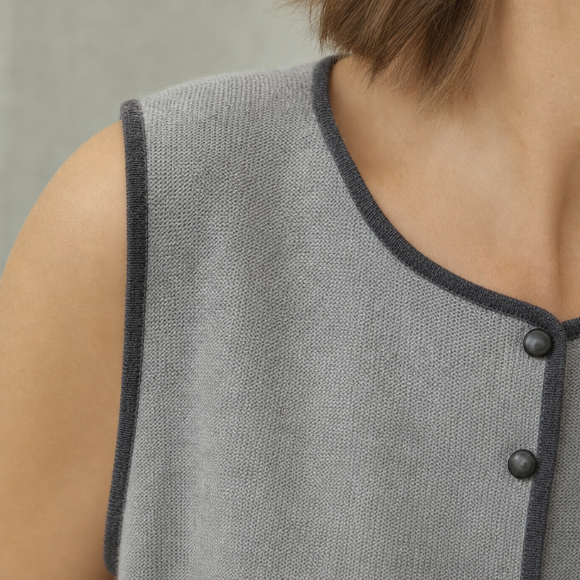 Elegant Women's Tie Front Button Vest for Effortless Everyday Style and Comfort