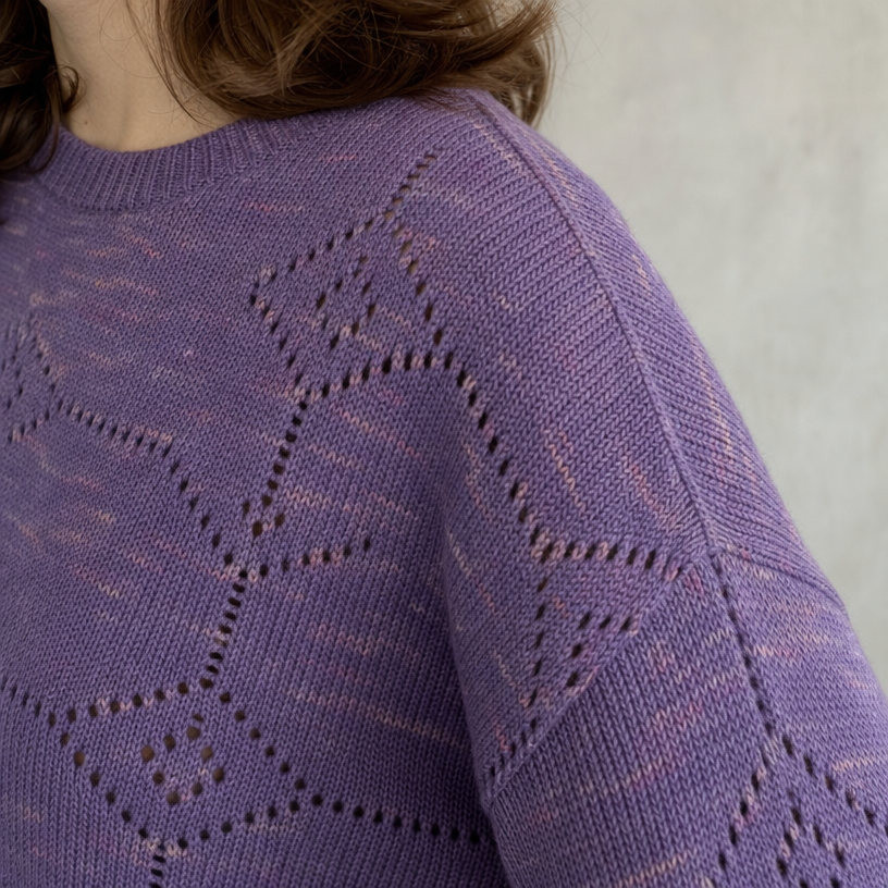 Elegant Women's Eyelet Lace Pullover for Effortless Everyday Style and Comfort