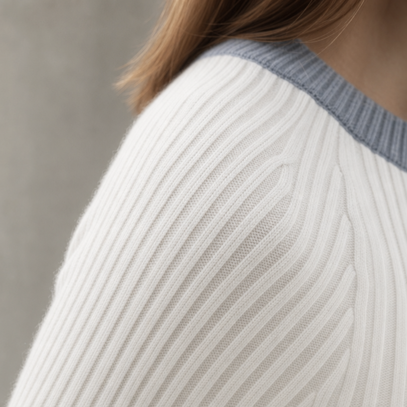 Elegant Women's Ribbed Thumbhole Pullover for a Sophisticated, Polished Everyday Look