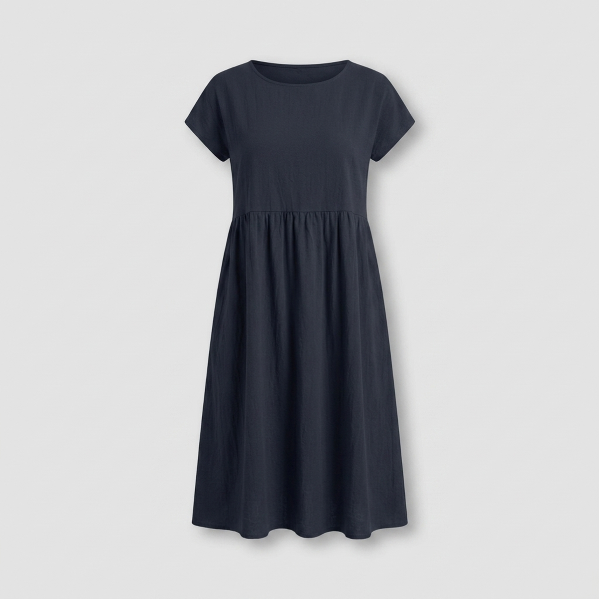 The Effortless Flow Midi Dress Dark Blue