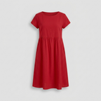 The Effortless Flow Midi Dress Red