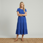 The Effortless Flow Midi Dress Royal Blue
