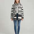 Elevated Stripe Quilted Jacket - Modern Layering Style Black/White