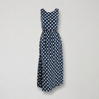 Dotted Breeze Maxi Dress - Effortless Polka Dot Style Navy Blue/White